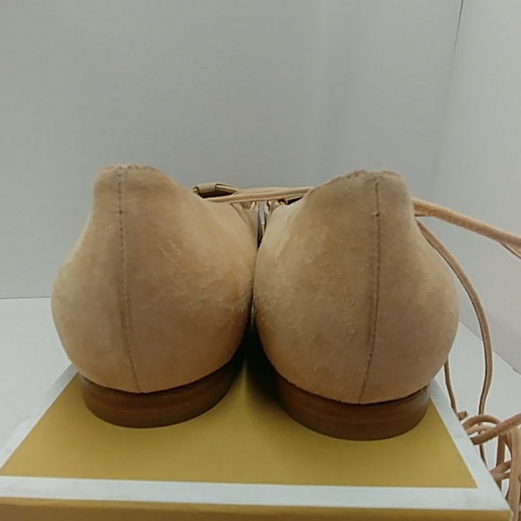 Michael Kors Cipria Beige Suede Lace Up Size 9 M - Picture 5 of 8